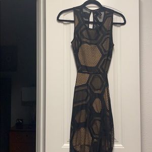 Lace black dress, midi